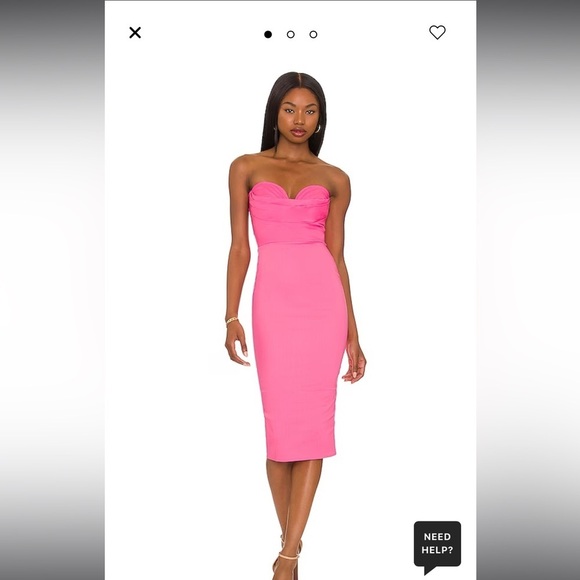 REVOLVE MORE TO COME Sophia Strapless Midi Dress in Pink 🔥HOT & CURRENT//Medium - Picture 7 of 10